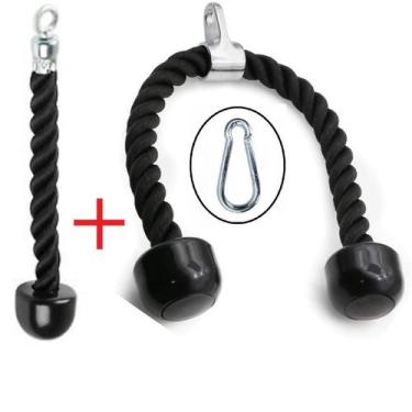 Imagem de Kit Puxador Corda Triceps Crossover Pulley Musculação - OCCY