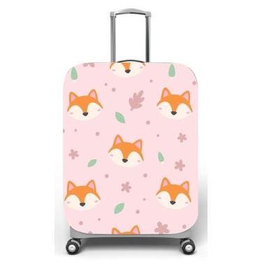 Imagem de Capa para mala de viagem G, medidas max C48x A75 x P29cm Raposa fofa -
