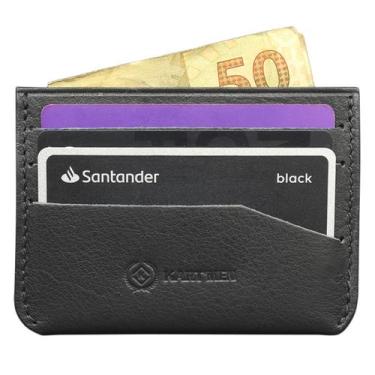 Imagem de Porta Cartão De Crédito Carteira Pequena Couro Legítimo Slim Compacta 