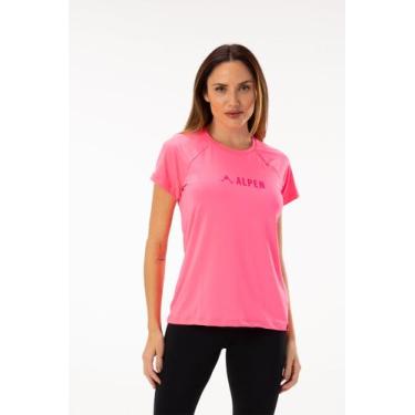 Imagem de Camiseta UV DRY Raglan Alpen Feminina, G, Rosa neon