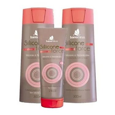 Imagem de Shampoo + Condicionador + Creme para Pentear para Cabelos Fracos e Que