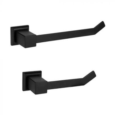 Imagem de Kit de Acessórios para Lavabo Top Ducon Preto, Preto