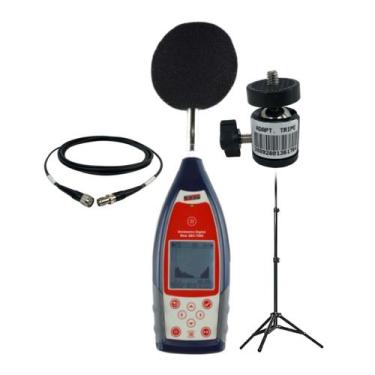 Imagem de Kit  Sonômetro Digital 22 A 136Db Filtro Banda 1/1 Dec-7000 Portátil I