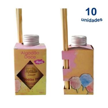 Imagem de 10 Aromatizador Ambiente Algodão Doce Difusor Aroma Vareta Perfume Cas