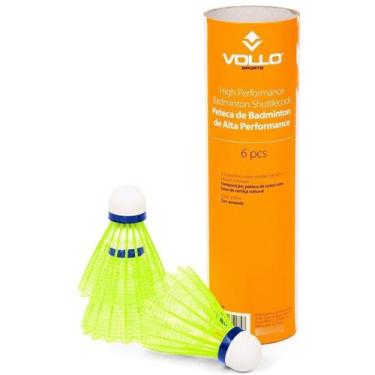 Imagem de Kit 6 Peteca De Badminton Nylon E Cortiça Tubo Alta Qualidade Vollo, U