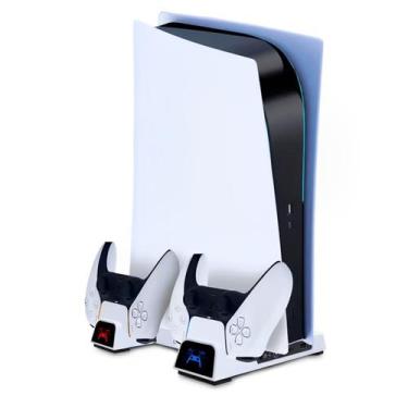 Imagem de Base PS5 com Cooler de Resfriamento e Suporte Carregador para 2 Contro