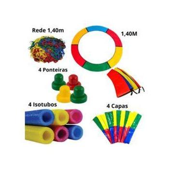 Imagem de Kit Completo Cama Elástica  Protetores de Molas, Rede e Capas Inclusos
