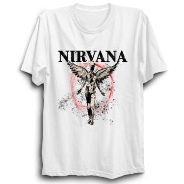 Imagem de Camiseta Nirvana Camisa unissex Rock And Roll Estampada Malha algodão 