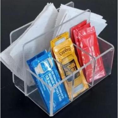 Imagem de Porta Guardanapos Sache Acrílico Bar Mesa Cozinha 50 Peças - Reload