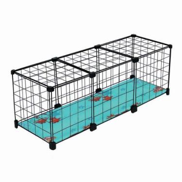 Imagem de Cercado Gaiola para Porquinho da Índia Coelho 30x90cm com Soft Preto V