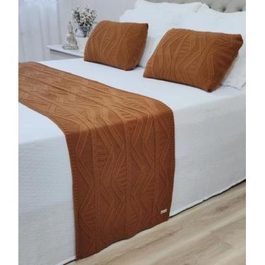 Imagem de PESEIRA MANTA TRICO CASAL QUEEN 230X60cm +2 CAPA DE ALMOFADA C11 - USU