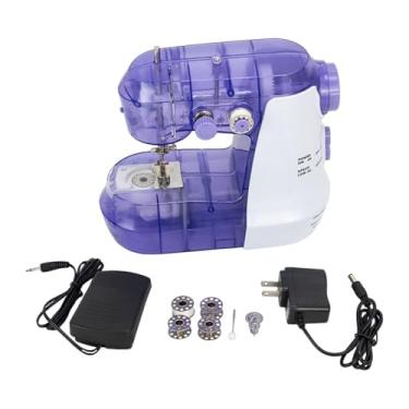 Imagem de Vaveren Mini máquina de costura para iniciantes, kit de costura de duas velocidades com corte de linha e máquina de costura doméstica leve com pedal