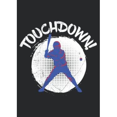 Imagem de Notizbuch A4 kariert mit Softcover Design: Baseballer Touchdown Pitcher Catcher Baseball: 120 karierte DIN A4 Seiten