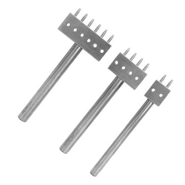 Imagem de CONJUNTO DE PERFURAÇÃO DE FURO DE COURO DE COURO Resistente DIY PERFURADOR DE CINTO 3 PCS (Espaçamento 8mm (2+4+6))