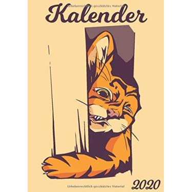 Imagem de Kalender 2020: Wochenplaner zum notieren, organisieren und planen DIN A4. Kalender/Terminkalender/Monats- / Tagesübersicht/Kontakt- / ... / Design : Katze Cat Kitty Katzenfreund Kater