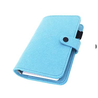 Imagem de A6/A5 Capa de feltro com 6 furos, pasta de arquivo para fichários de folhas soltas/refil de caderno/scrapbook/fichário protetor de capa (Aquarius, A6)