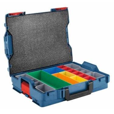 Imagem de BOSCH - LBOXX-1A Bosch - L-BOXX-1A 43,5 cm x 35,5 cm x 11,4 cm Estojo de transporte empilhável com 13 peças Conjunto de inserção azul