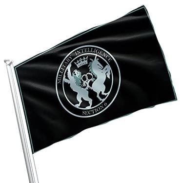 Imagem de Bandeira do Serviço Secreto de Inteligência (SIS) - Mostre seu apoio Bandeira MI6 da Agência de Inteligência de Cores Vívidas com Costura Dupla - Símbolo de Prestígio e Inteligência Bandeira 3x5 para