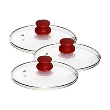 Imagem de Kit 3 Tampas de Vidro 20, 24, 28 cm para Panela e Frigideira
