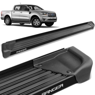 Imagem de Estribo Lateral Ranger Cab. Dupla 2013 a 2023 Aluminio Preto A3 Gtnox