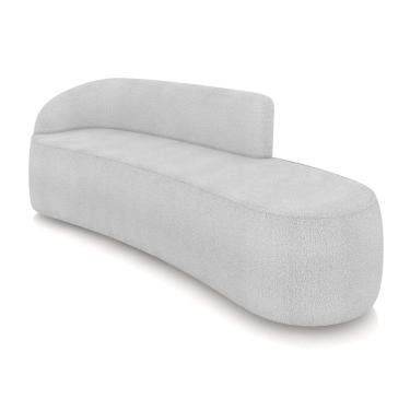 Imagem de Sofá 4 Lugares Orgânico 220 cm Morgan Bouclê Cinza D03 - D`Rossi