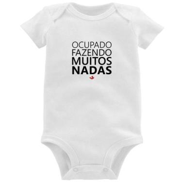 Imagem de Body Bebê Ocupado fazendo muitos nadas - Foca na Moda, Branco, G
