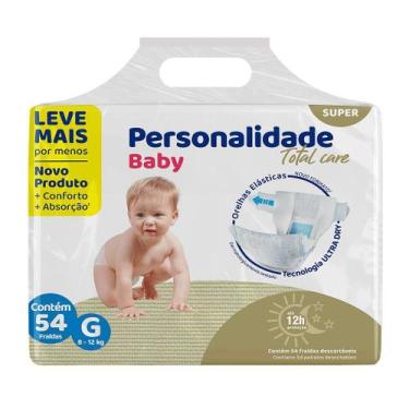 Imagem de Fralda Infantil Personalidade Total Care G com 54 unidades - Personali