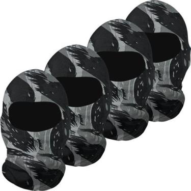 Imagem de Kit 4 balaclavas balaclava touca toca ninja bandana UV50+ - EX311, Cin