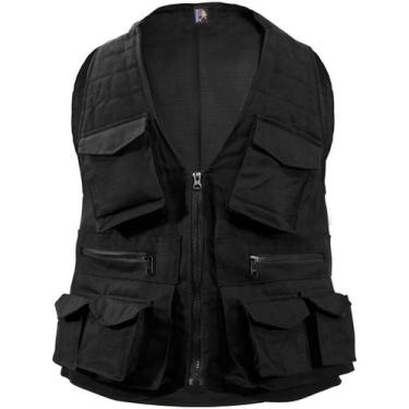 Imagem de Colete Repórter Segurança Fotógrafo Pesca Rip Stop Preto - Belli Adven