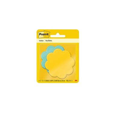 Imagem de Notas adesivas Post-it Super Sticky 7350-DSY, formato de flor, 7,6 x 7,6 cm