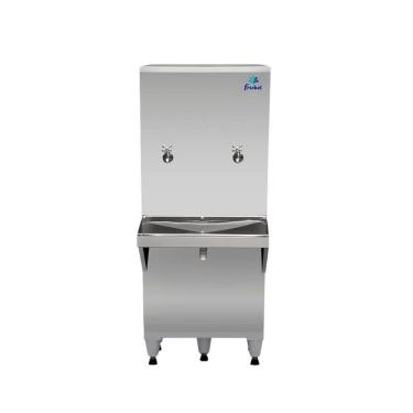 Imagem de Bebedouro de Coluna Industrial 2 Torneiras 50 Litros Frisbel RAO5 Inox 127V