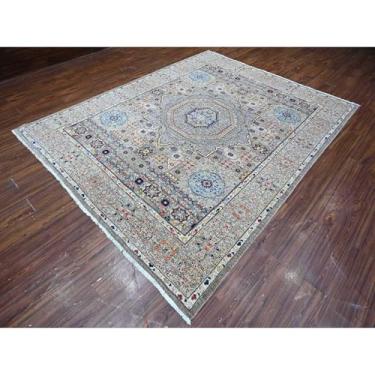 Imagem de Shahbanu Rugs Tapete cinza pré-histórico mameluco de lã pura com nó fino Aryana (2,7 m x 25 cm)