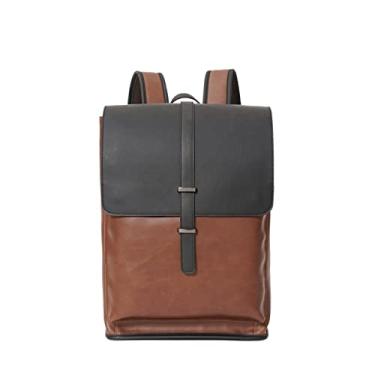 Imagem de Mochila vintage para homens de viagem ao ar livre Mochila de grande capacidade para estudantes Bolsa escolar para computador Mochilas(Brown)