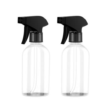 Imagem de DODHEG Pacote com 2 frascos de spray de plástico vazios transparentes para produtos de limpeza de óleos essenciais, plantas, animais de estimação, cabelo, 293 ml