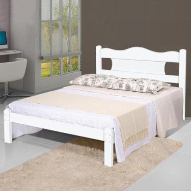 Imagem de Cama de Casal Munique 100% Mdf 110201 Branco - Gabrielli Móveis, Branc