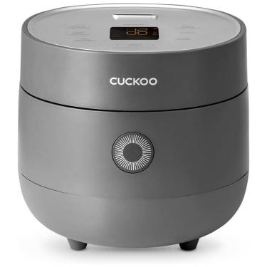 Imagem de Panela de Arroz CUCKOO 3 Xícaras Cru / 6 Xícaras Cozido, com Lógica Fuzzy, Timer, Modo Limpeza Automática, Tigela Antiaderente, Cinza