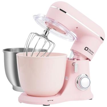 Imagem de Batedeira Kitchen in the box Stand Mixer, 4.5Litros,5Litros com Duas Tigelas, Design Elegante com Acabamento Fosco em Rosa Pink