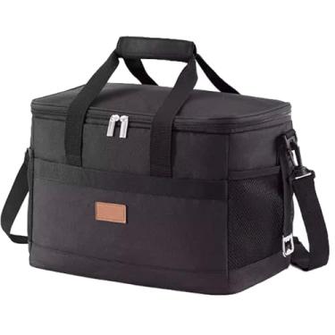 Imagem de BOLSA TÉRMICA IMPERMEÁVEL COOLER 30L PRAIA VIAGEM PRETA