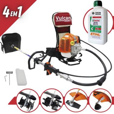 Imagem de Roçadeira Com óleo stihl Profissional Multifuncional Costal Vulcan VRC430 á Gasolina 2 Tempos 43cc 1,7hp Modelo Completo Para Roçar, Capinar e Cultiva