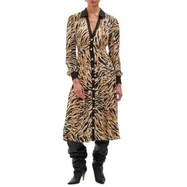 Imagem de Ronny Kobo Vestido maxi Hana feminino, Cheeta zebra mista, GG
