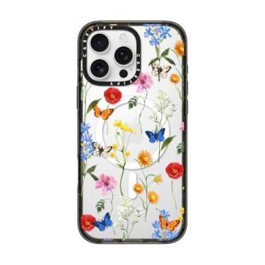 Imagem de CASETiFY Capa Impact para iPhone 16 Pro Max [2,5 m 4X proteção contra quedas de grau militar/compatível com Magsafe] - Millennial- Ditsy floral - preto transparente