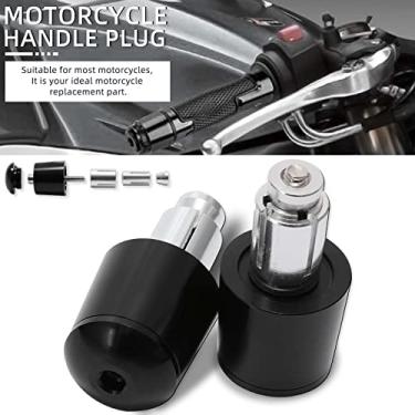 Imagem de JMTBNO Universal Motorcycle Street Bike 7/20.3 cm Grips Bar End Plugs compatíveis com Kawasaki Suzuki Yamaha Ducati Triuph
