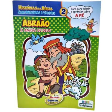 Imagem de Livro Infantis Historias Bíblicas De Colorir Livro Bilingue  Hístoria 
