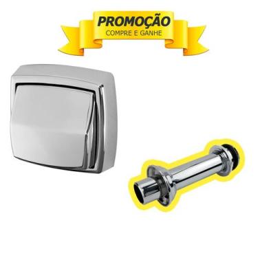 Imagem de Acabamento Valvula Descarga Padrão Hydra Max Deca Cromado Abs Luxo + T