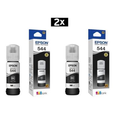 Imagem de Kit 2 Refil de Tinta Preto Epson T544, L1110 L1210 L3110 L3150 L3160 L3210 L3251 L3260 L5190 L5290 L5590