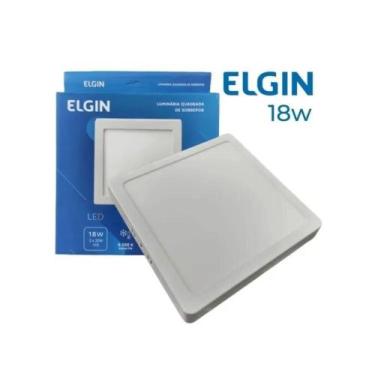 Imagem de Luminária Painel Plafon Kit c/10 Sobrepor LED 18W/6500k quadrada - Elg