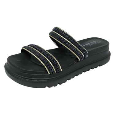 Imagem de Chinelo Feminino Flatform Estilo Brilho Dia a Dia Modare