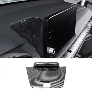Imagem de KELEIMAI Acessórios de carro adequados para Honda CR-V CRV 2023 2024 Painel de navegação GPS atrás do painel guarnição da capa (estilo fibra de carbono) 1 peça ABS