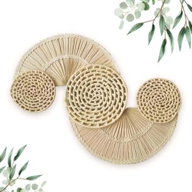 Imagem de Decoração De Parede Boho Composição Cestos Palha Anturio