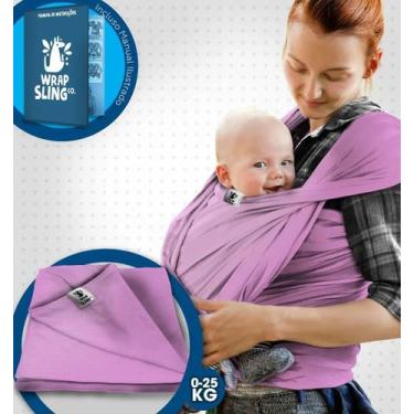 Imagem de Canguru Wrap Sling Bebê Carregador Carrier Rosa Bebê - Peek-a-Boo!